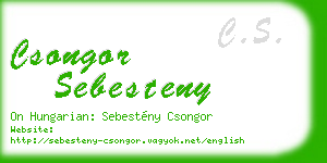 csongor sebesteny business card